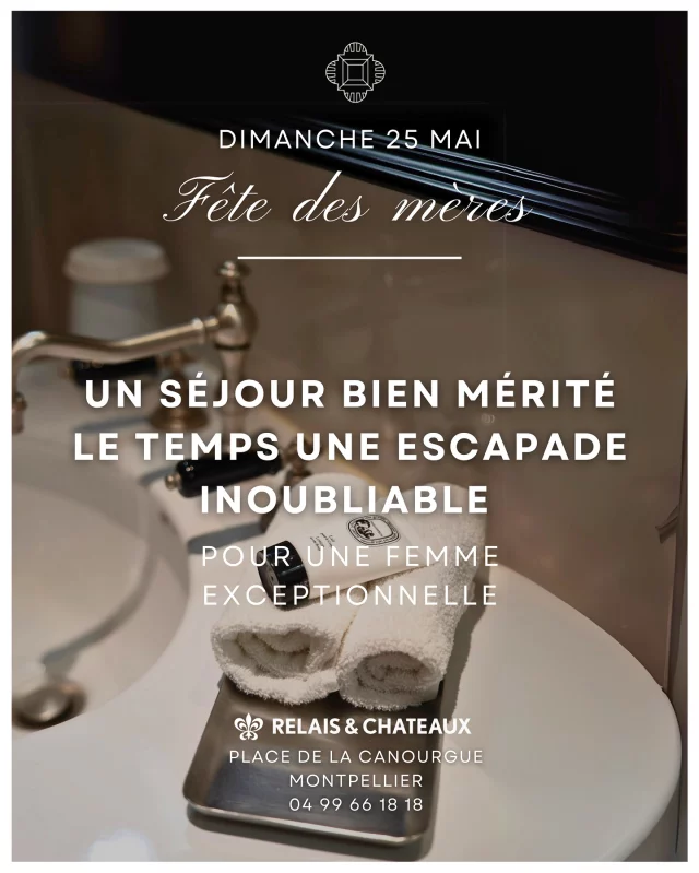 Offrir un moment précieux, un souvenir inoubliable. ✨

Pour la Fête des Mères, célébrez celle qui compte tant à vos yeux avec une expérience unique au sein de notre maison. 👩

⭐️ Coffret Sens & Saveurs : une nuitée en chambre double avec petit-déjeuner, suivie d’un dîner gastronomique en 8 services au @jardindessens_pourcelbrother .

⭐️ Coffret Signature : une immersion d’exception avec une nuitée en chambre double, petit-déjeuner inclus, et un menu dégustation en 13 services, imaginé par les Chefs Pourcel.

Offrez-lui une échappée belle, entre raffinement, détente et haute gastronomie.
Disponibles à la réception ou directement en ligne sur notre site web. ✨

___ 

Offer a precious moment, a timeless memory.
This Mother’s Day, treat the one you cherish most to a truly unique experience within our historic hotel.

Sens & Saveurs Gift Box: one night in a double room with breakfast and an 8-course gastronomic dinner at @jardindessens_pourcelbrother .

Signature Gift Box: a remarkable journey with one night in a double room, breakfast included, and a 13-course tasting menu crafted by the Pourcel Chefs.

A refined escape where elegance, serenity, and haute cuisine come together.
Available at reception or online.

💻 : @popcom_agence360 

#relaisetchateaux #luxurygetaway #montpellierhotel #frenchgastronomy #hautecuisine #pourcelbrothers #jardindessens #boutiquehotel #giftideas #mothersdaygift #gourmetexperience #designhotel #eleganttravel #slowtravel #hotelricherdebelleval
